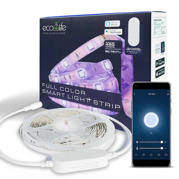 Govee RGBIC Pro 9.8 ft. Smart Color Changing LED White Tape Wi-Fi Enabled  Strip Light (1-Strip) H619ZAD1 - The Home Depot