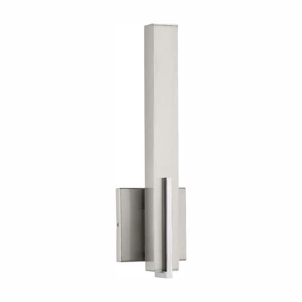 Planck 16-Watt Brushed Nickel Integrated LED Sconce
