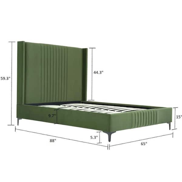Manhattan Comfort Promenade Moss Green Mid-Century Modern