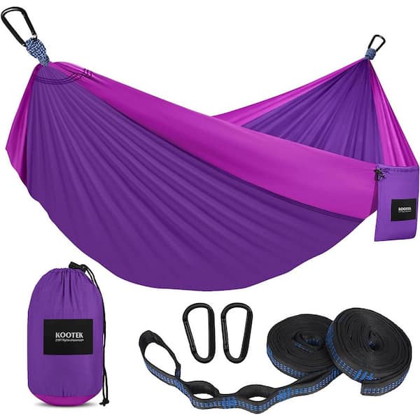 ITOPFOX Heavy Duty 120 in. Portable Hammock Bed Hammock in Violet and Fuchsia