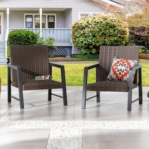 Wicker Outdoor Lounge Chair (Set of 2)