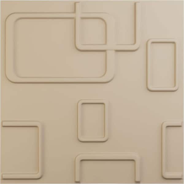 Ekena Millwork 19 5/8 in. x 19 5/8 in. Odessa EnduraWall Decorative 3D Wall Panel, Smokey Beige (Covers 2.67 Sq. Ft.)