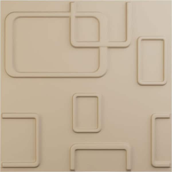 Ekena Millwork 19 5/8 in. x 19 5/8 in. Odessa EnduraWall Decorative 3D Wall Panel, Smokey Beige (12-Pack for 32.04 Sq. Ft.)