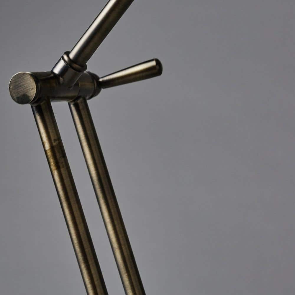 Antique Brass Adjustable LED Desk Lamp with Touch Control