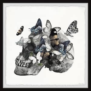 ''Butterfly Swarm and Skull'' by Marmont Hill Framed Animal Art Print 24 in. x 24 in.