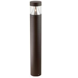 Line-Voltage Hardwired Aluminum Dimmable LED Round Bollard Light with CCT Color Tunable Switch 3000K 4000K 5000K