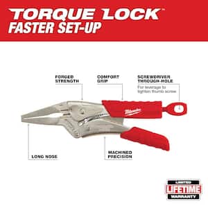 6 in. Torque Lock Long Needle Nose Locking Pliers with Durable Grip