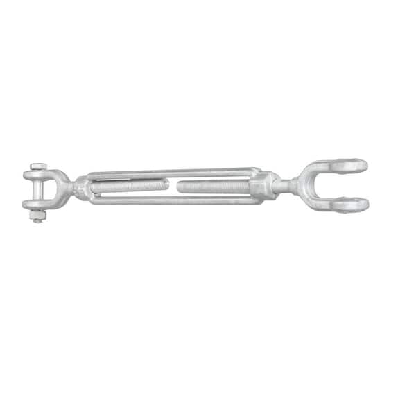 Galvanized Working Load Limit 3/8 x 6 Diameter Chicago Hardware 03065 6 Carbon Jaw and Jaw Turnbuckle 1,200 lb 