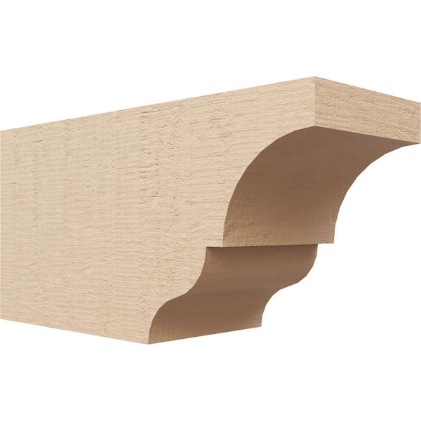 Ekena Millwork 6-in. x 8-in. x 16-in. Asheboro Woodgrain, Primed Tan Timberthane Polyurethane Rafter Tail Brace