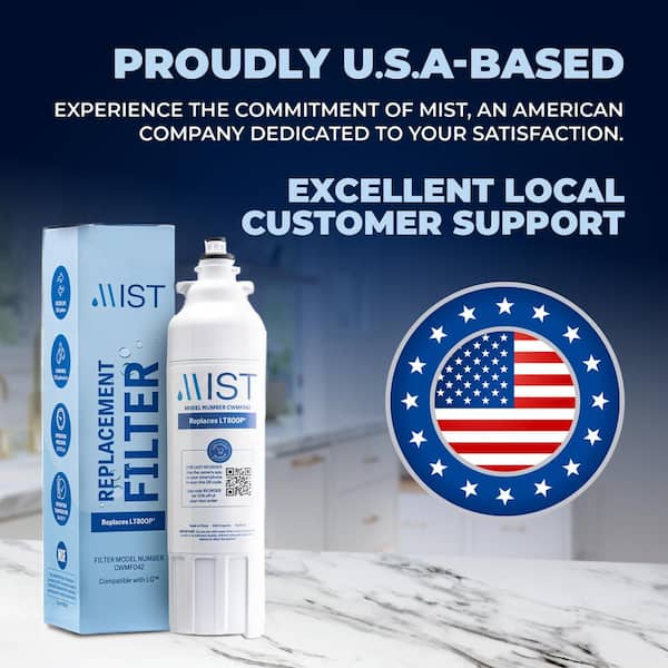 Mist LT800P Refrigerator Water Filter compatible with LG