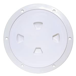 Screw-Out Deck Plate - 8 in., White