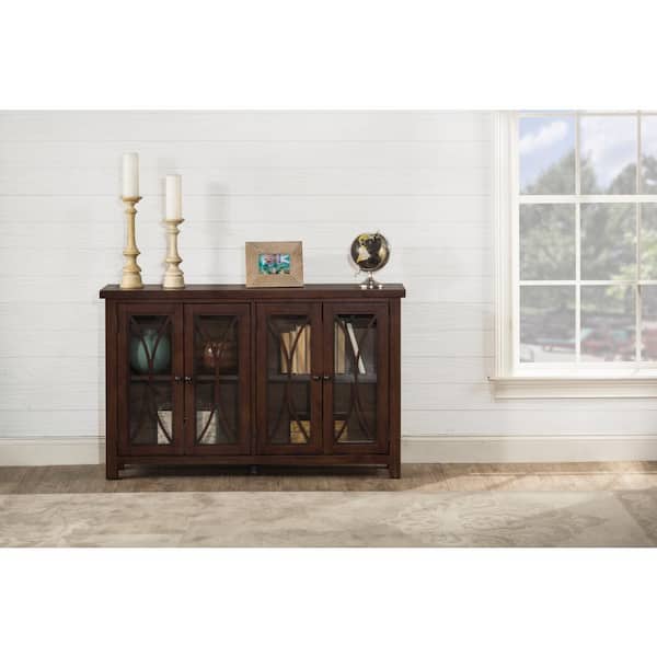 Hillsdale Furniture Bayside Rustic Mahogany 4-Door Cabinet