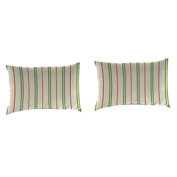 Jordan Manufacturing 18 in. L x 12 in. W x 4 in. T Outdoor Pillow Lumbar Throw in Gallan Cedar (2-Pack)