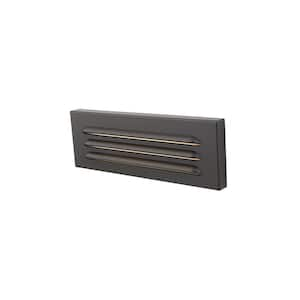 Horizontal 9 in. Surface Louvered Step Light Hardwired Low-Voltage Integrated LED 12V  Bronze on Aluminum Alloy 2700K