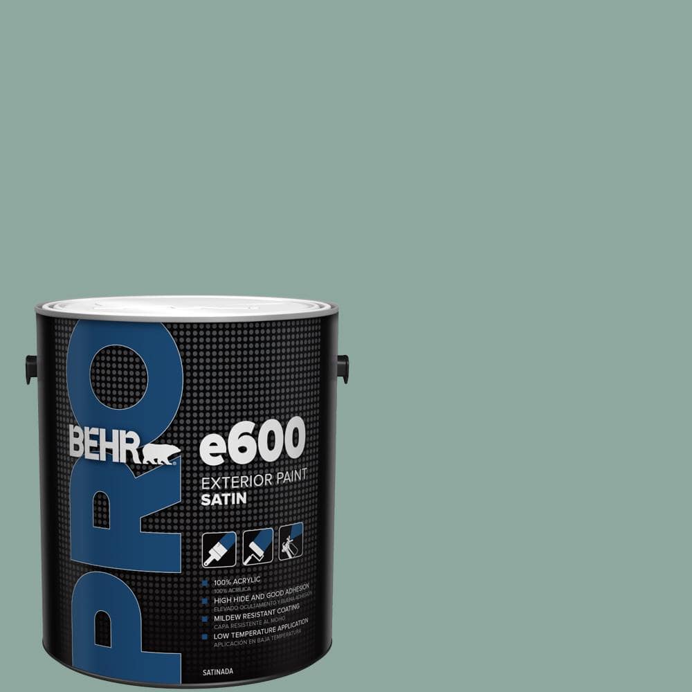 Behr Pro 1 Gal S430 4 Green Meets Blue Satin Exterior Paint Pr64001