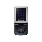 Single Cylinder Black Silver Electronic Touchscreen Deadbolt