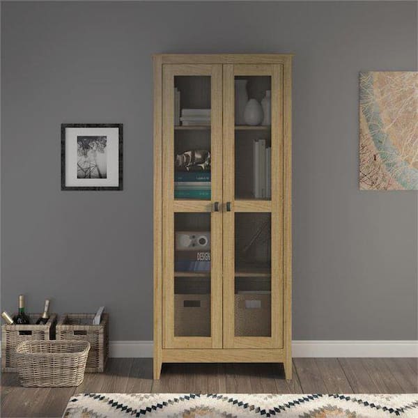 EMI wall wardrobe with panels and shoe cabinet GOLDEN OAK