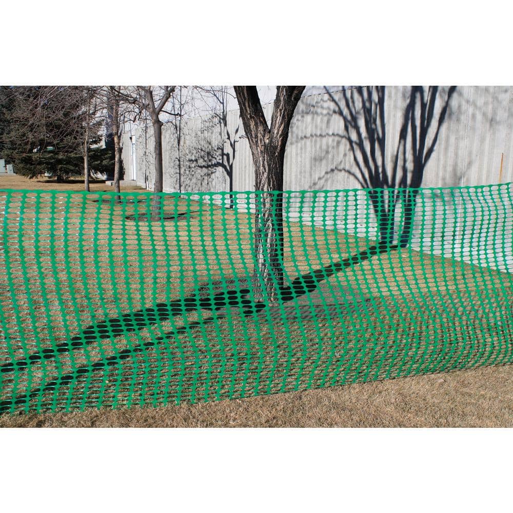 Green 4' x 100' Flexible Safety Snow Fence