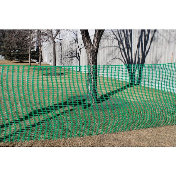 Safety Fence, 4 X 100 FT Green Plastic Mesh Fence Roll Barrier Netting for  Const