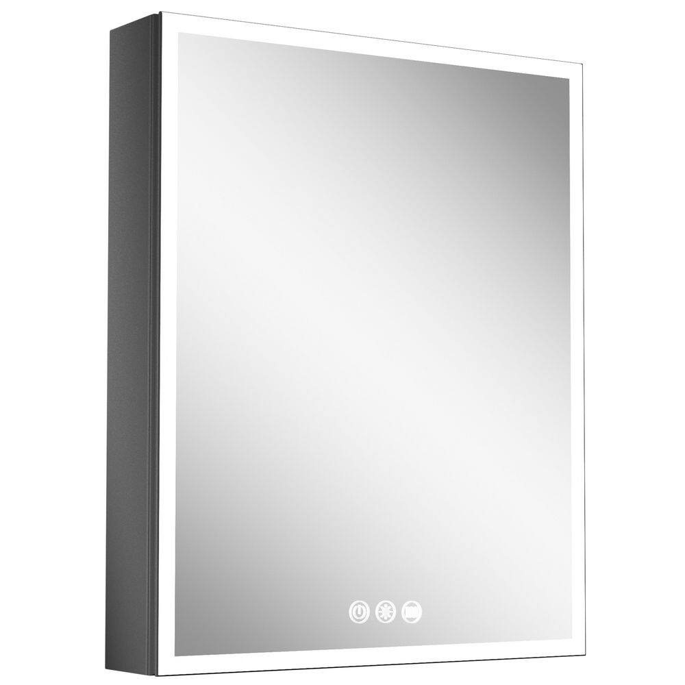 24 in. W x 30 in. H Rectangular Aluminum Medicine Cabinet with Mirror and Flowing Light, Dimmable, Anti-fog price history on PriceWatchPro