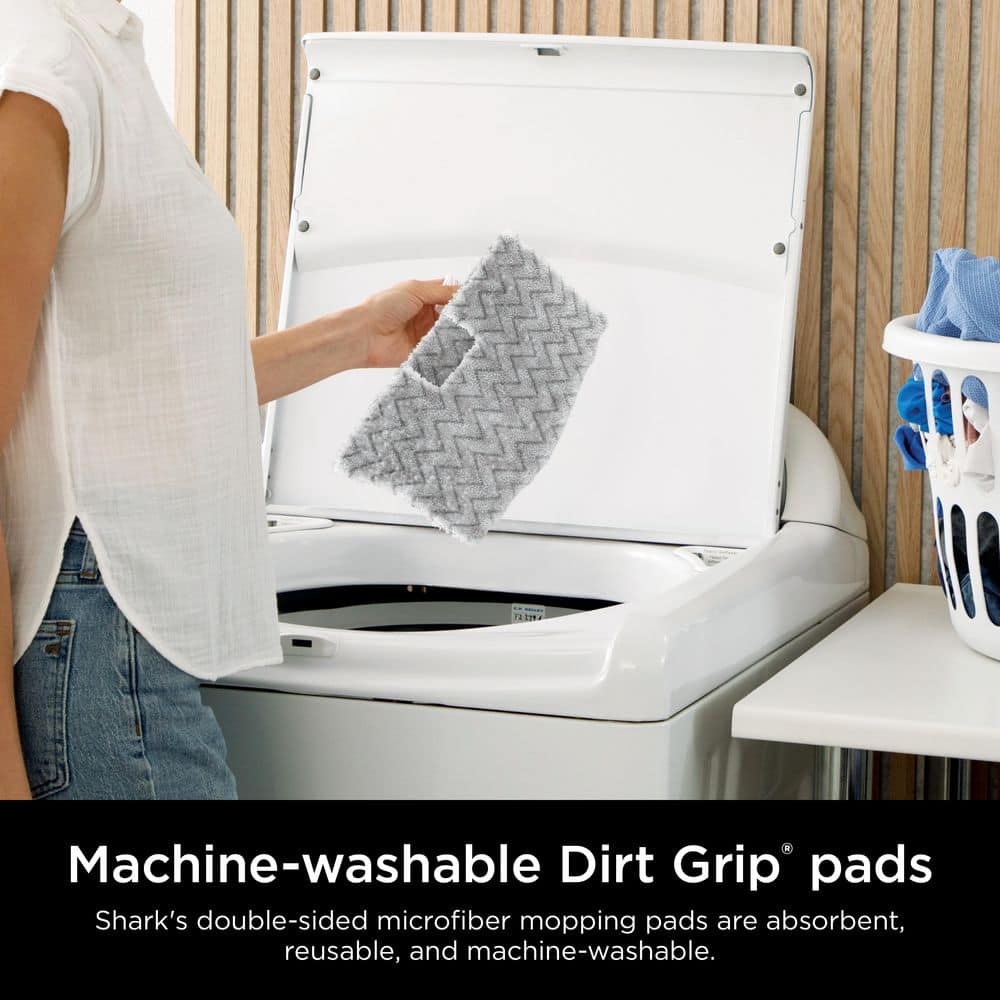 White Handheld 2-in-1 Steam Pocket Mop with Hardwood Steamer