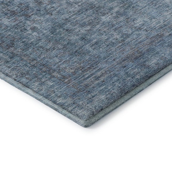Mayfield Premium Machine Washable Abstract AMF1645 Blue 8 ft. x 10 ft. Area Rug