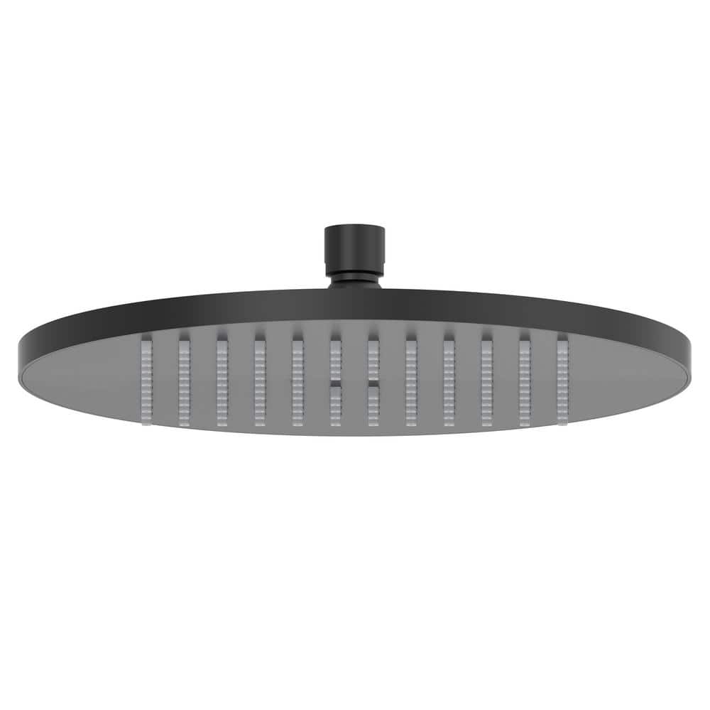 Matte Black Large Round Rain Shower Head