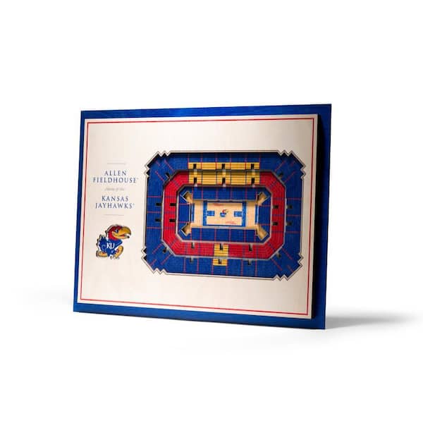 NCAA Kansas Jayhawks 5-Layer Stadiumviews 3D Wooden Wall Art