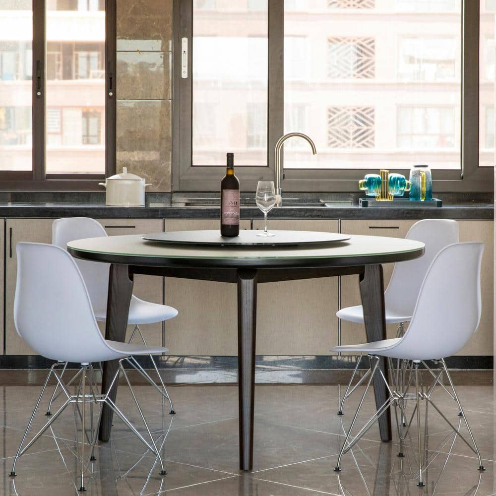 32" High White Plastic Parsons Side Chair