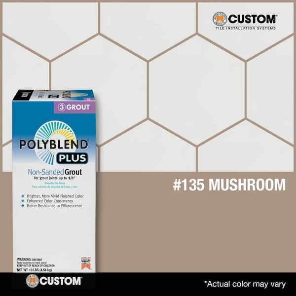 Polyblend Plus #135 Mushroom 10 lb. Unsanded Grout