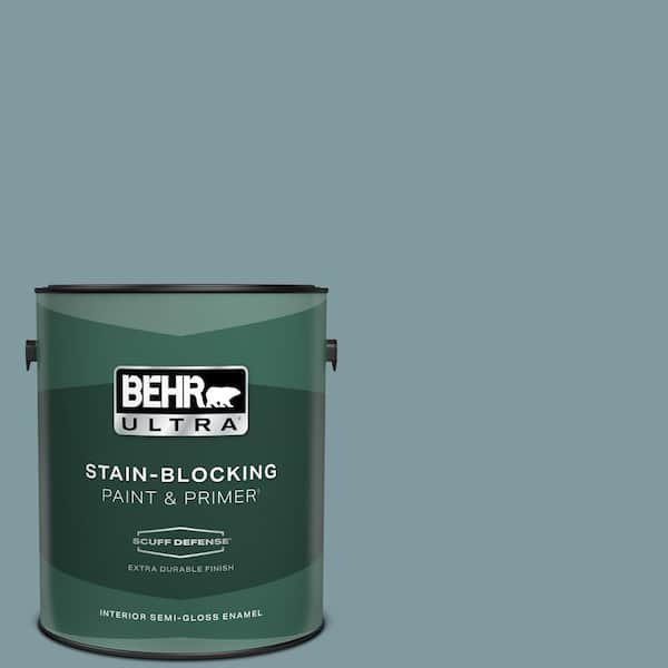 BEHR ULTRA 1 gal. #ECC-56-3 Lake View Extra Durable Semi-Gloss Enamel Interior Paint & Primer