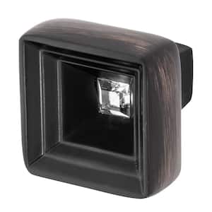 Hidden Treasure 1-1/16 in. Oil Rubbed Bronze with Crystal Cabinet Knob