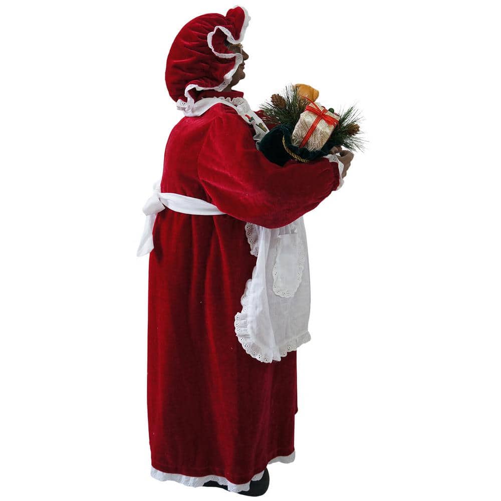 3-Ft. Red and White Animated Mrs. Claus with Apron