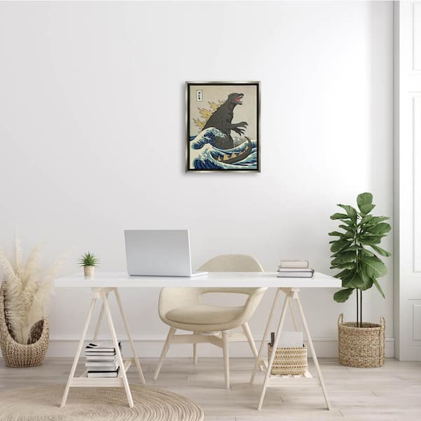 Haily Hills ヘイリーヒルズ アートピース The Stupell Home Decor Collection Godzilla in the Waves