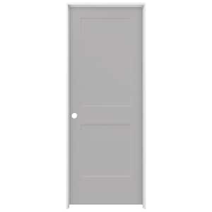 30 in. x 80 in. Monroe Driftwood Painted Right-Hand Smooth Solid Core Molded Composite MDF Single Prehung Interior Door