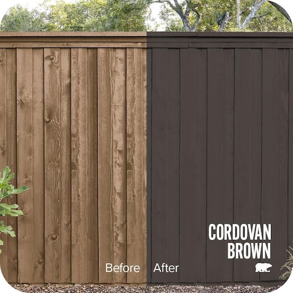 5 gal. #SC-104 Cordovan Brown Solid Color House and Fence Exterior Wood Stain