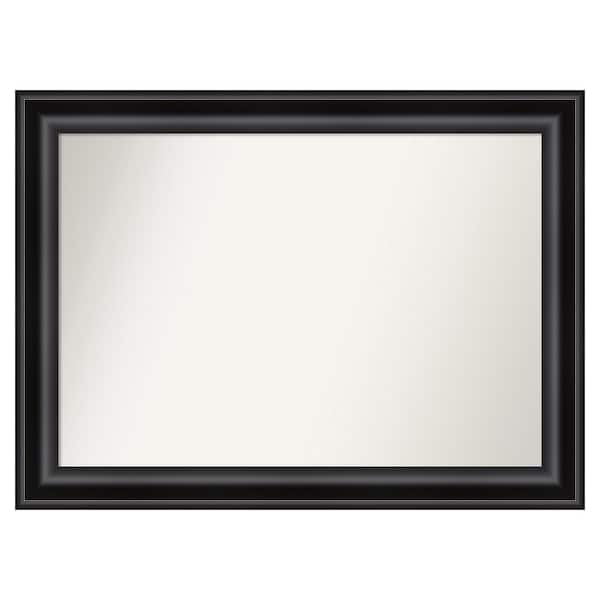 Amanti Art Grand Black 41.75 in. W x 30.75 in. H Custom Non-Beveled Recycled Polystyrene Framed Bathroom Vanity Wall Mirror