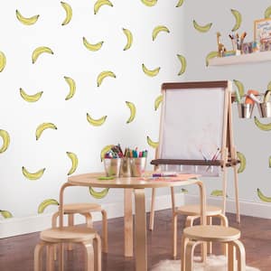 28.29 sq. ft. Banana Print Peel and Stick Wallpaper