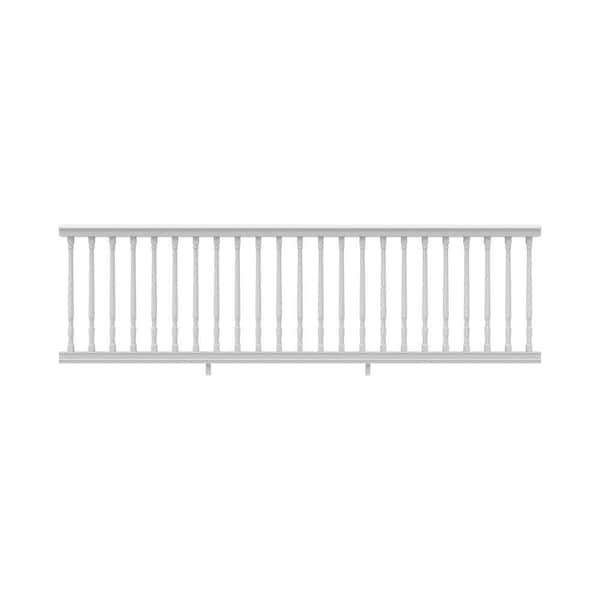 Barrette Outdoor Living Bella Premier Series 10 ft. x 36 in. White Vinyl Rail Kit with Colonial Balusters