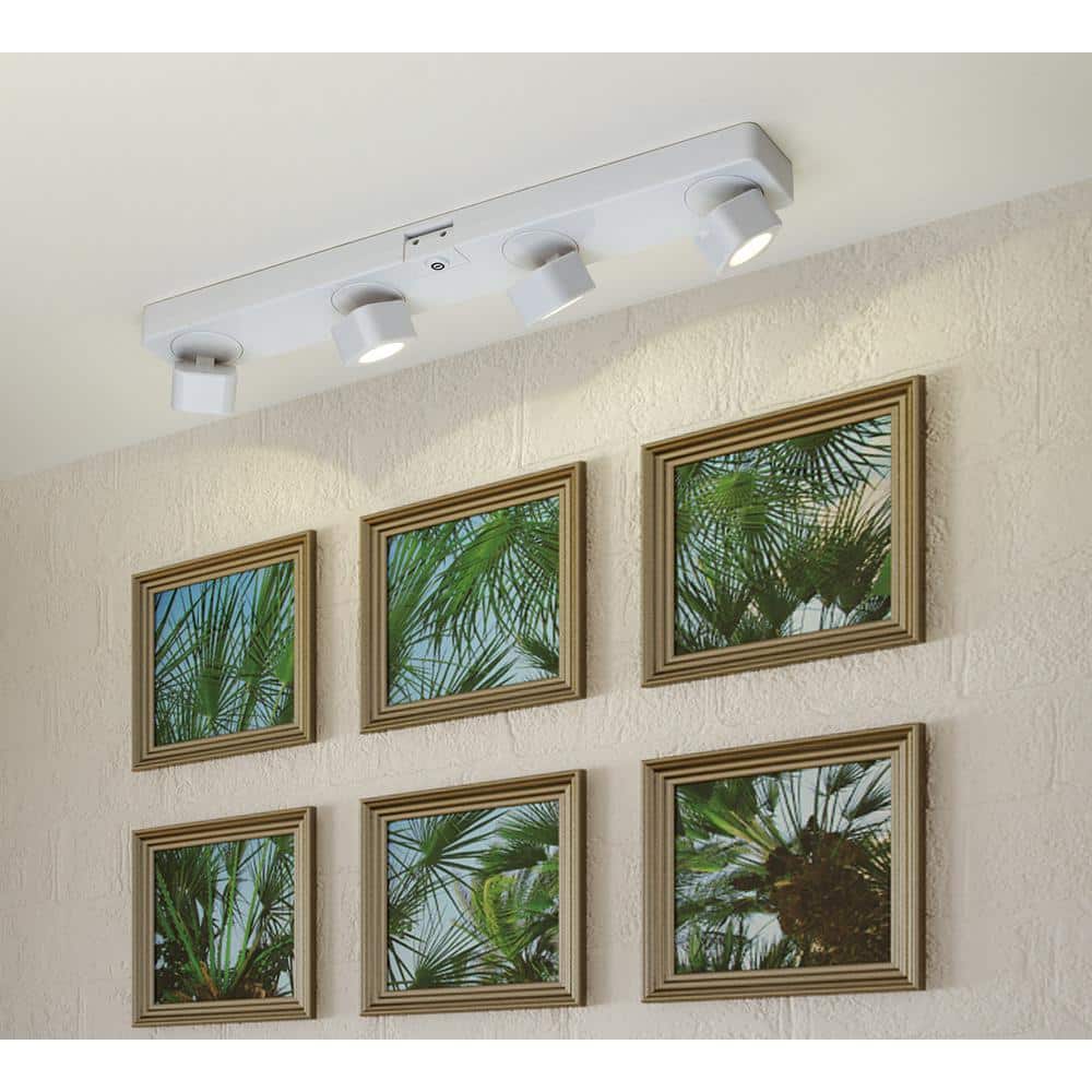 Sleek 12.5" White LED Strip Light with Remote Control