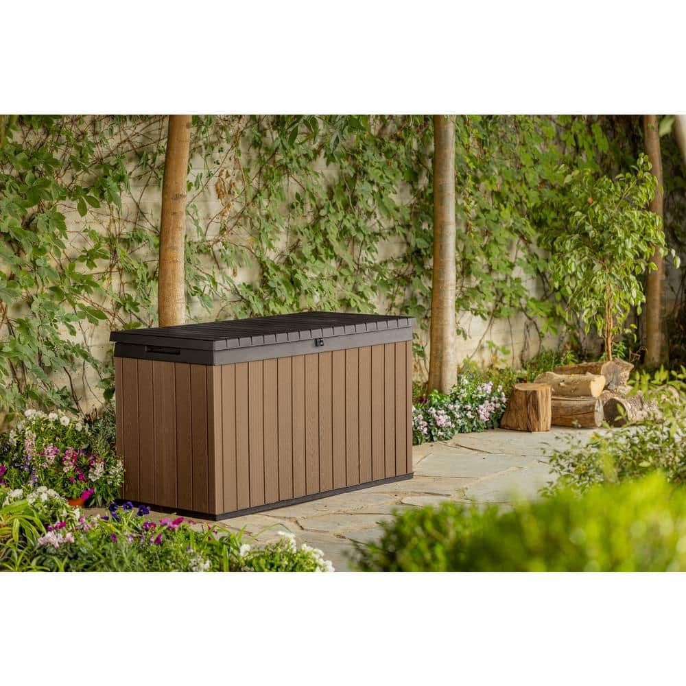 Darwin 150 Gallon Brown Resin Lockable Deck Box