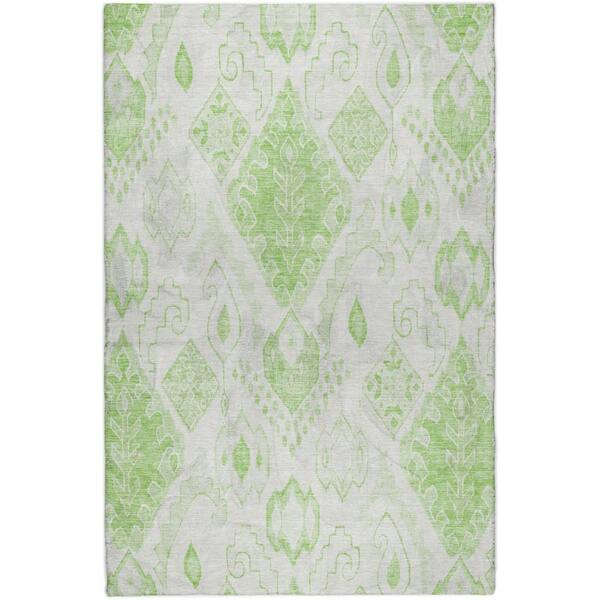 Dream Shag Premium Machine Washable Abstract ADS776 Aloe 10 ft. x 14 ft. Area Rug