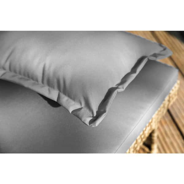 GREEMOTION Bahia Tobago Gray 2-Piece FSC Teak Wood Outdoor Modular Day Bed  With Gray Cushion GHN-3221HZ - The Home Depot