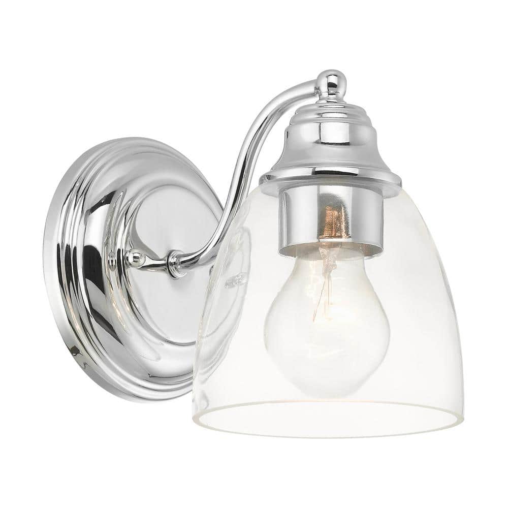 Montgomery Polished Chrome 7'' Transitional Vanity Sconce