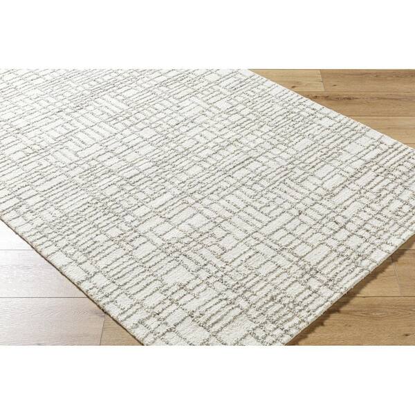 Falcao Off-White Cottage Abstract 2 ft. x 3 ft. Area Rug