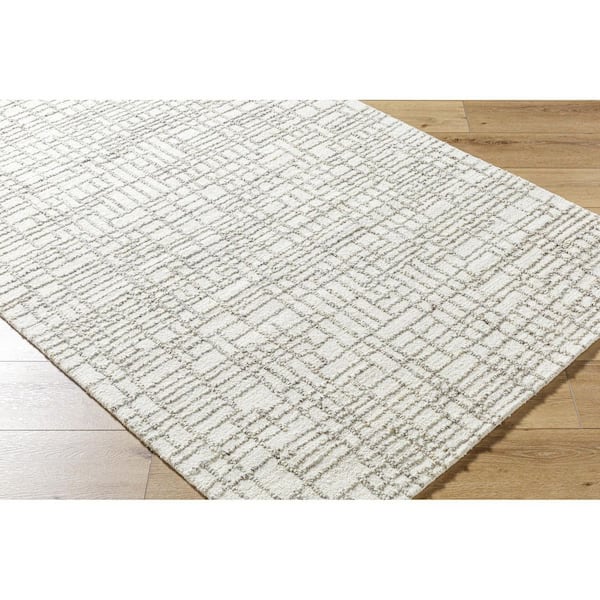 Falcao Off-White Cottage Abstract 5 ft. x 7 ft. 6 in. Area Rug