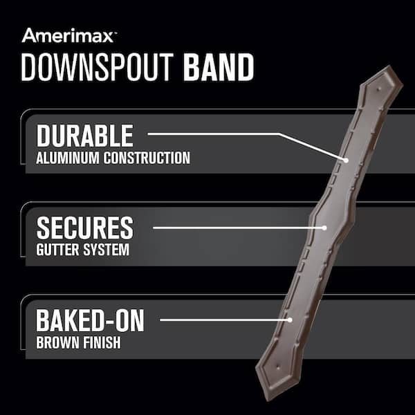 3 in. x 4 in. x 10 ft. Brown Aluminum Downspout