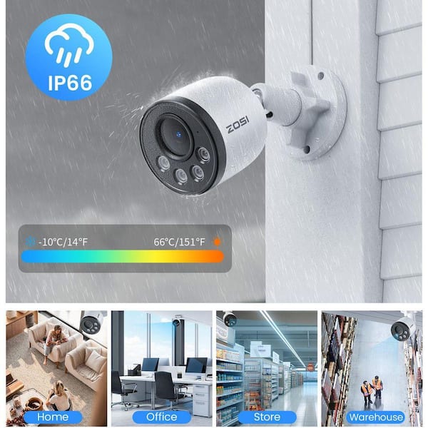 ZOSI 4K 8MP 8-Channel Poe NVR Smart Home Security Camera System