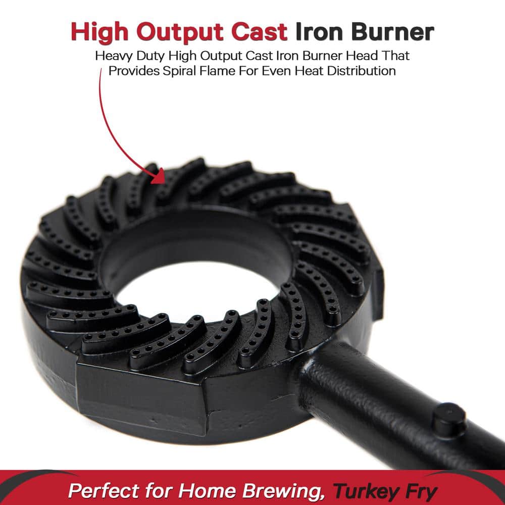 Heavy-Duty Black Steel Single Burner Propane Gas Cooker