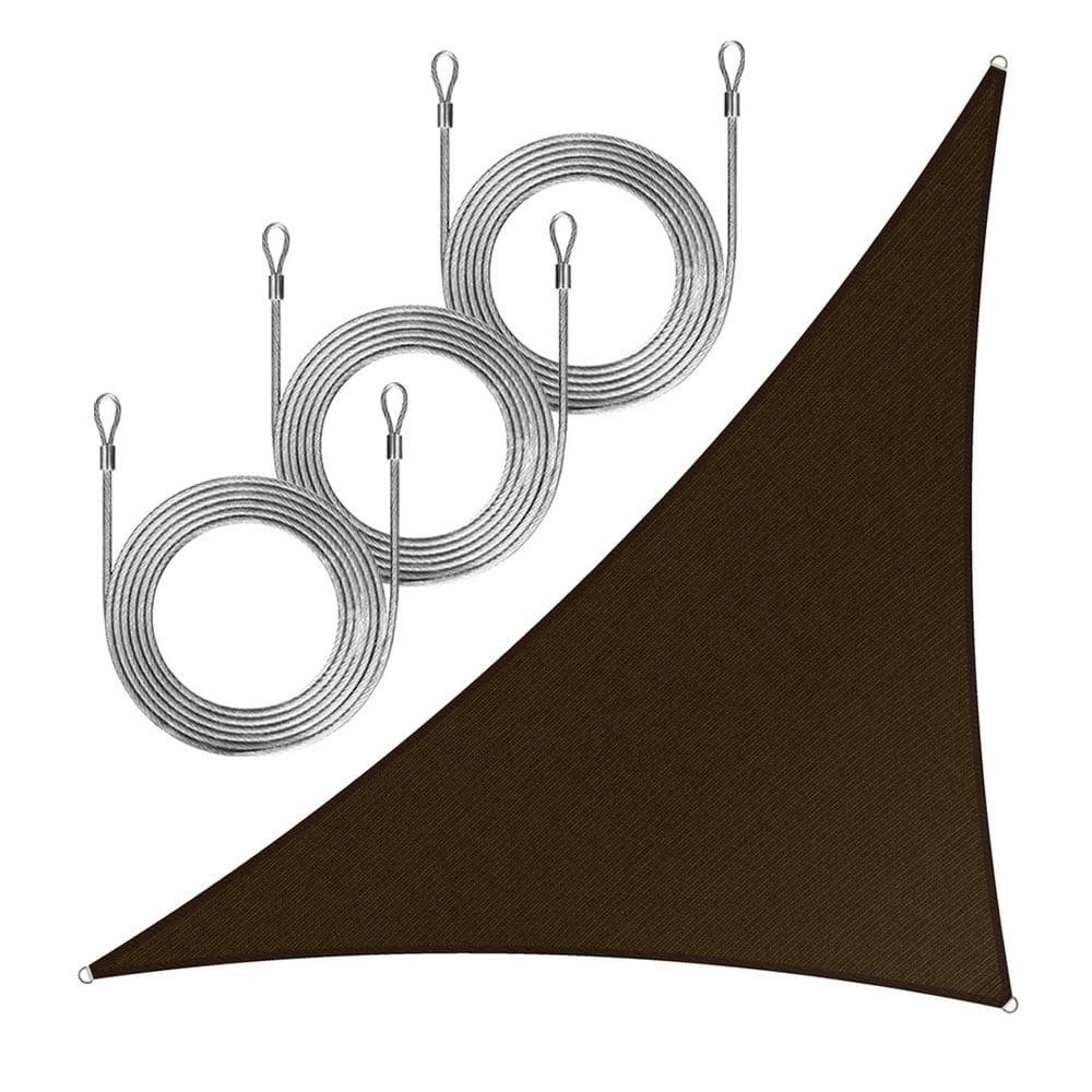 20 ft. x 20 ft. x 28.3 ft. Right Triangle Sun Shade Sail with Rope-Brown price history on PriceWatchPro